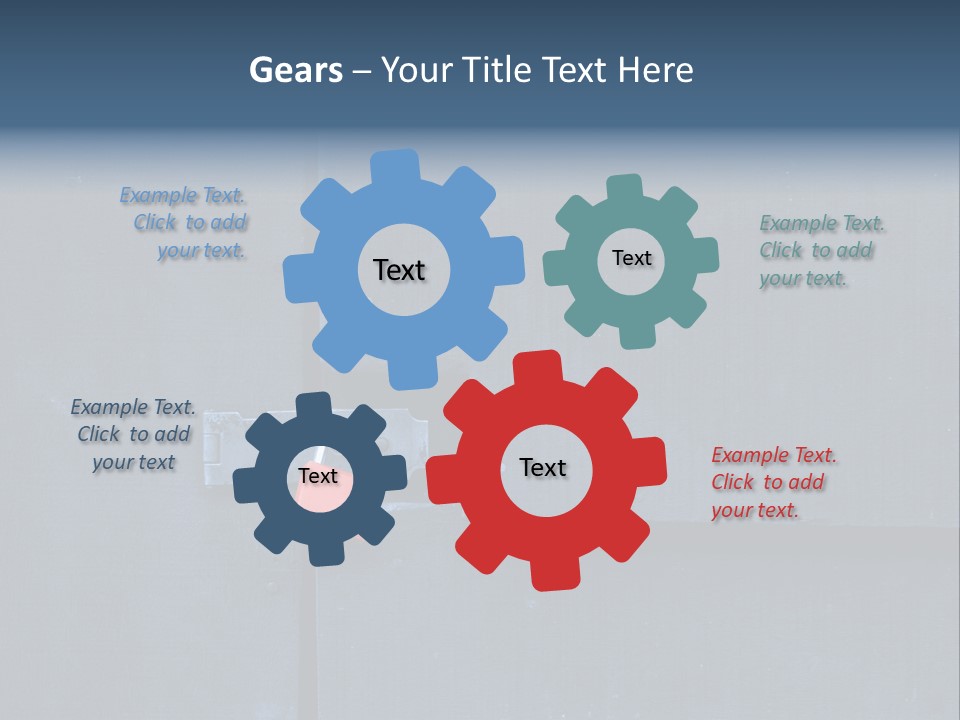 Red Lock On Black Wood Wall PowerPoint Template