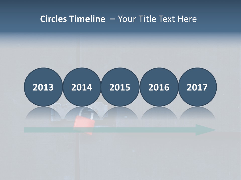 Red Lock On Black Wood Wall PowerPoint Template