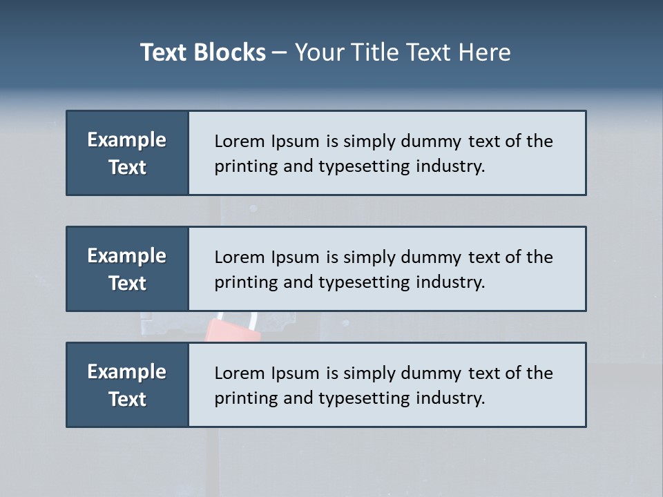 Red Lock On Black Wood Wall PowerPoint Template