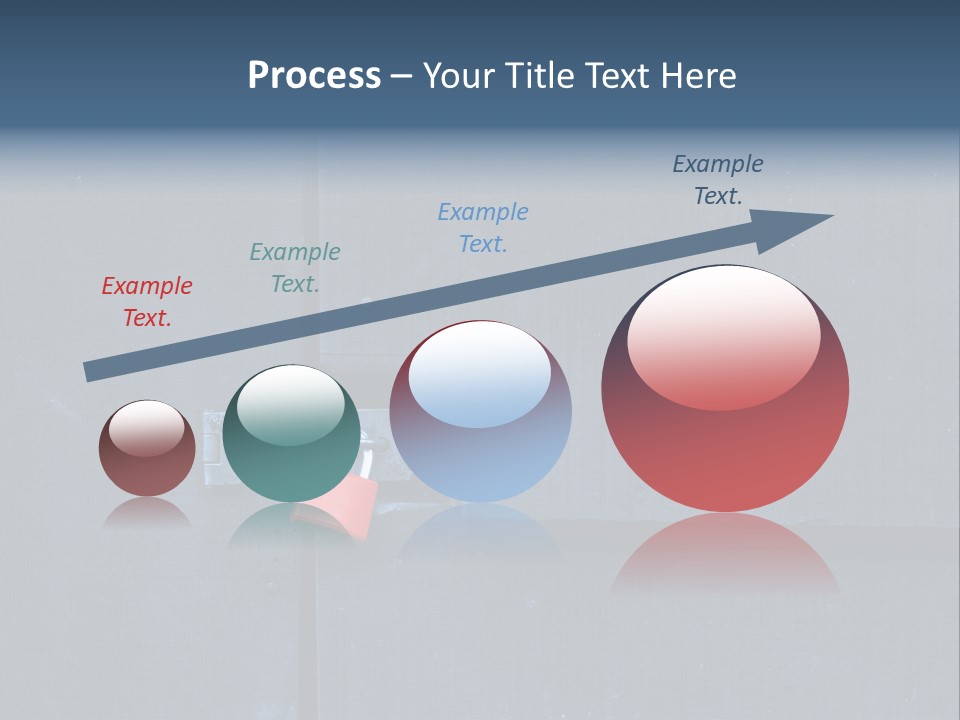 Red Lock On Black Wood Wall PowerPoint Template