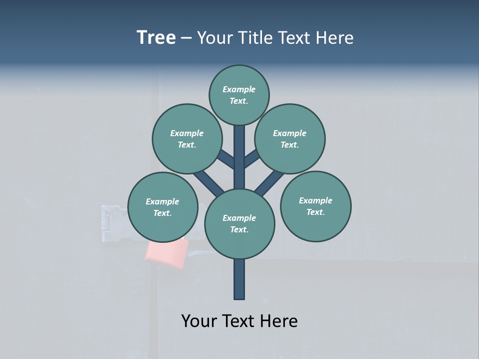 Red Lock On Black Wood Wall PowerPoint Template