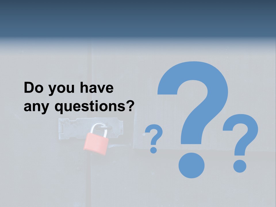 Red Lock On Black Wood Wall PowerPoint Template