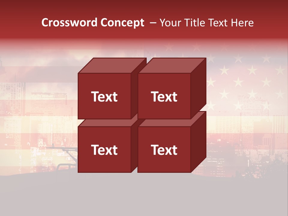 Two Soldiers With Guns In Front Of An American Flag PowerPoint Template