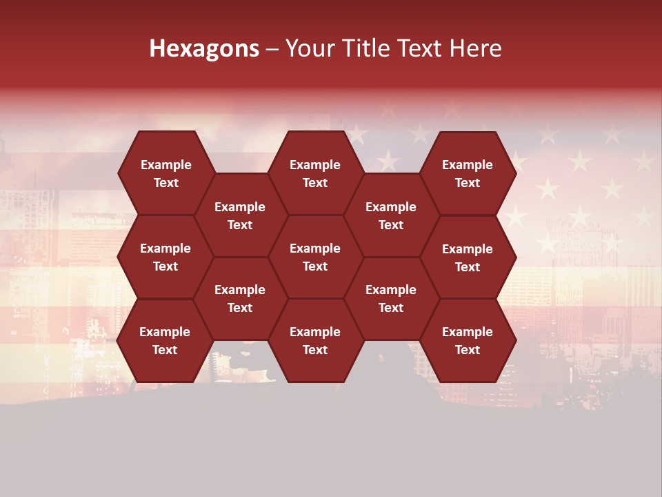 Two Soldiers With Guns In Front Of An American Flag PowerPoint Template