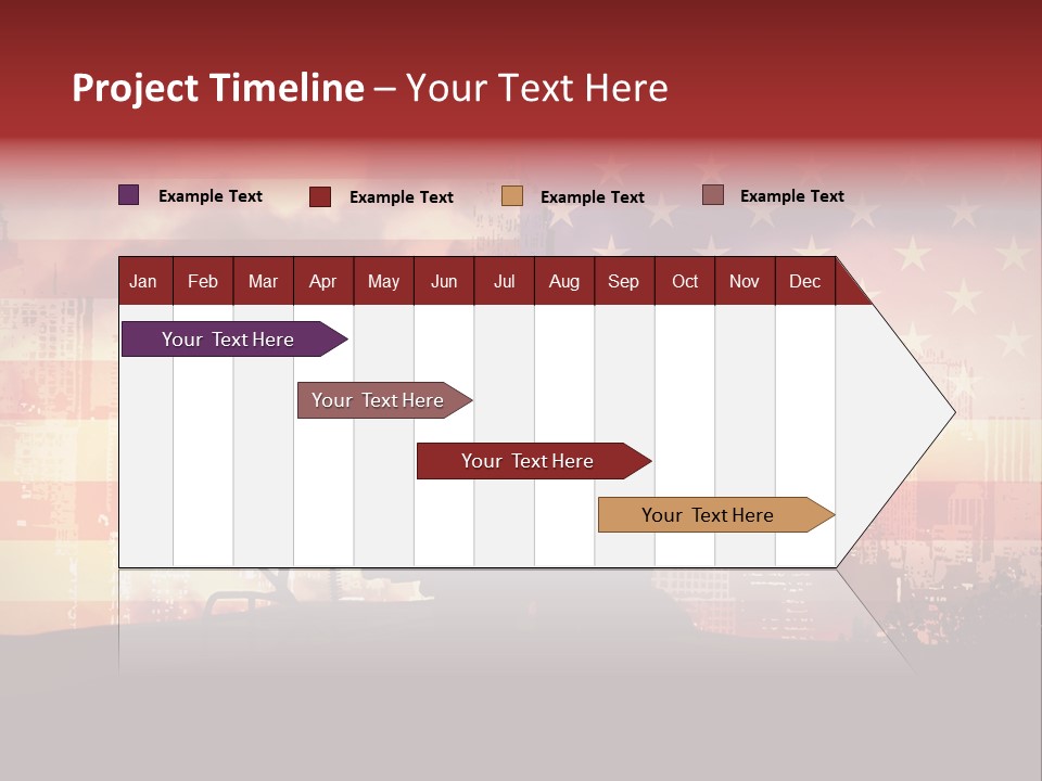Two Soldiers With Guns In Front Of An American Flag PowerPoint Template