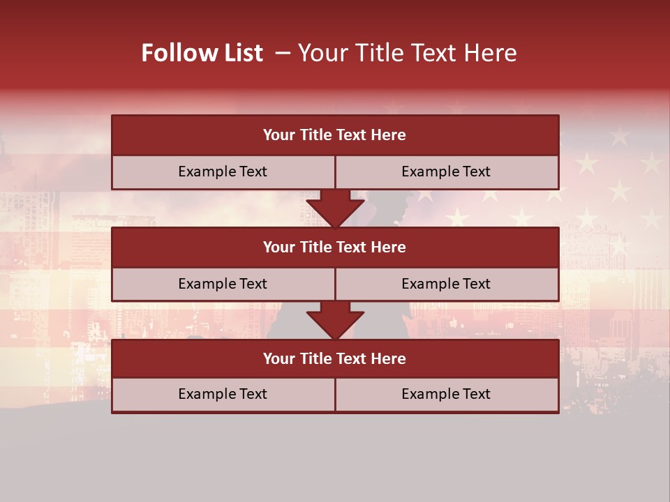 Two Soldiers With Guns In Front Of An American Flag PowerPoint Template