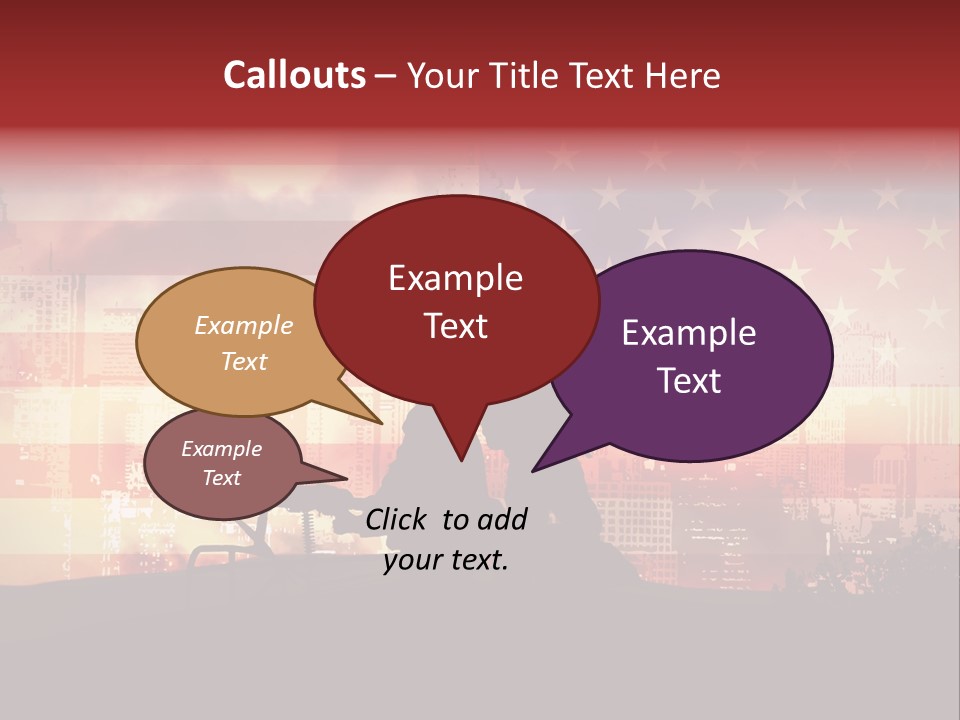 Two Soldiers With Guns In Front Of An American Flag PowerPoint Template