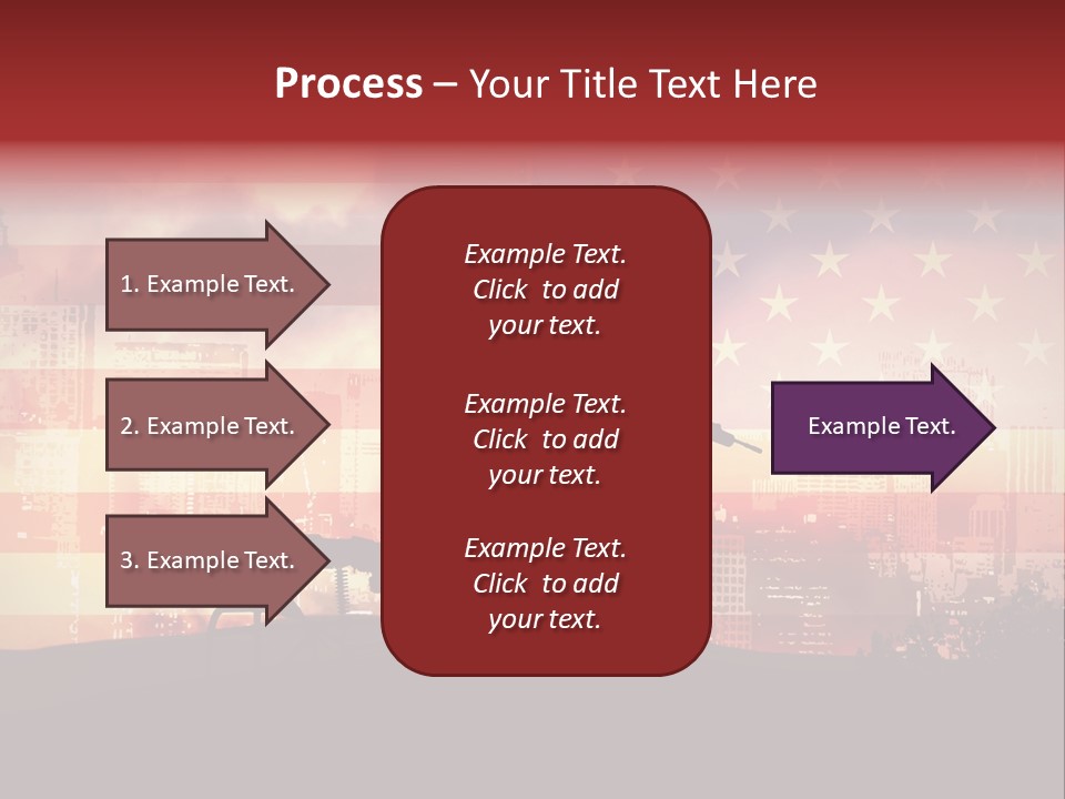 Two Soldiers With Guns In Front Of An American Flag PowerPoint Template