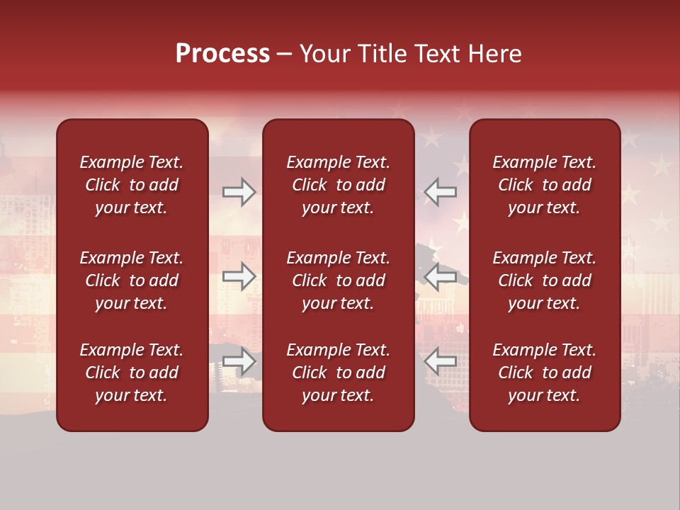 Two Soldiers With Guns In Front Of An American Flag PowerPoint Template