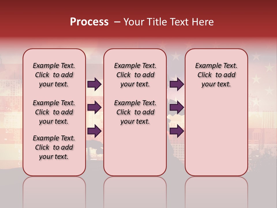 Two Soldiers With Guns In Front Of An American Flag PowerPoint Template