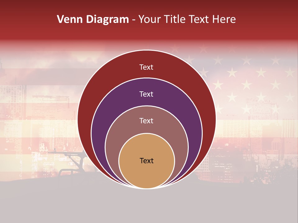 Two Soldiers With Guns In Front Of An American Flag PowerPoint Template