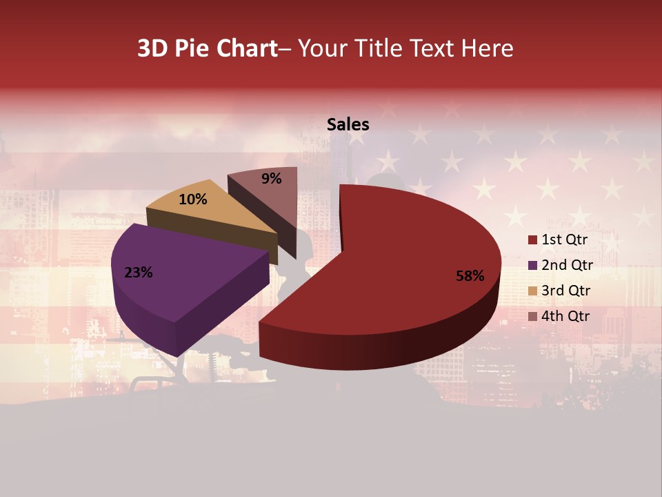 Two Soldiers With Guns In Front Of An American Flag PowerPoint Template