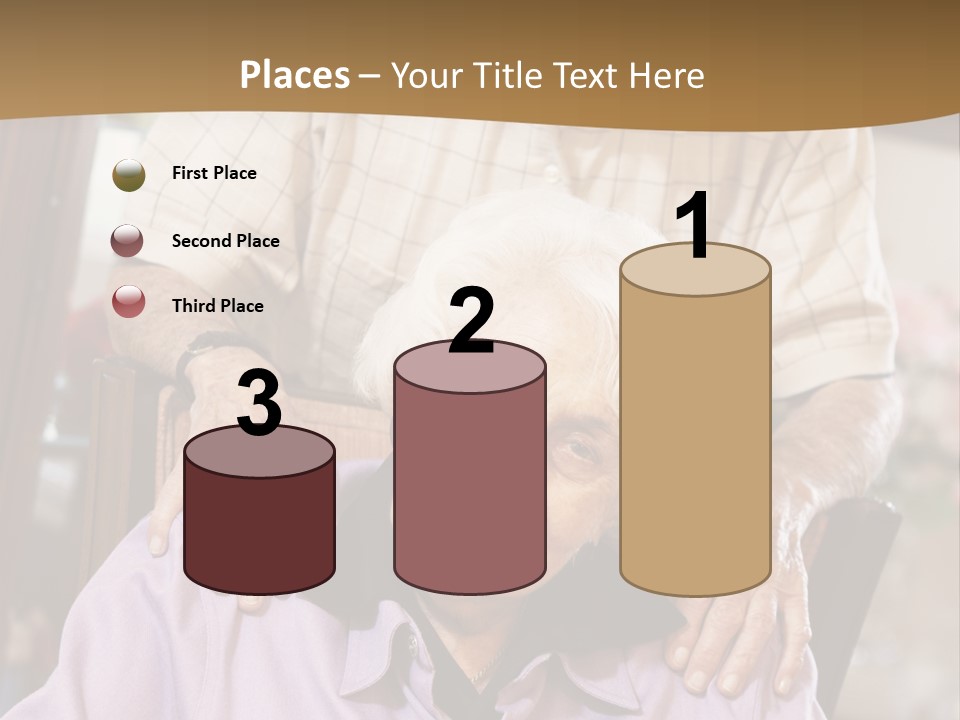 An Elderly Man Sitting In A Wheel Chair Next To A Woman PowerPoint Template