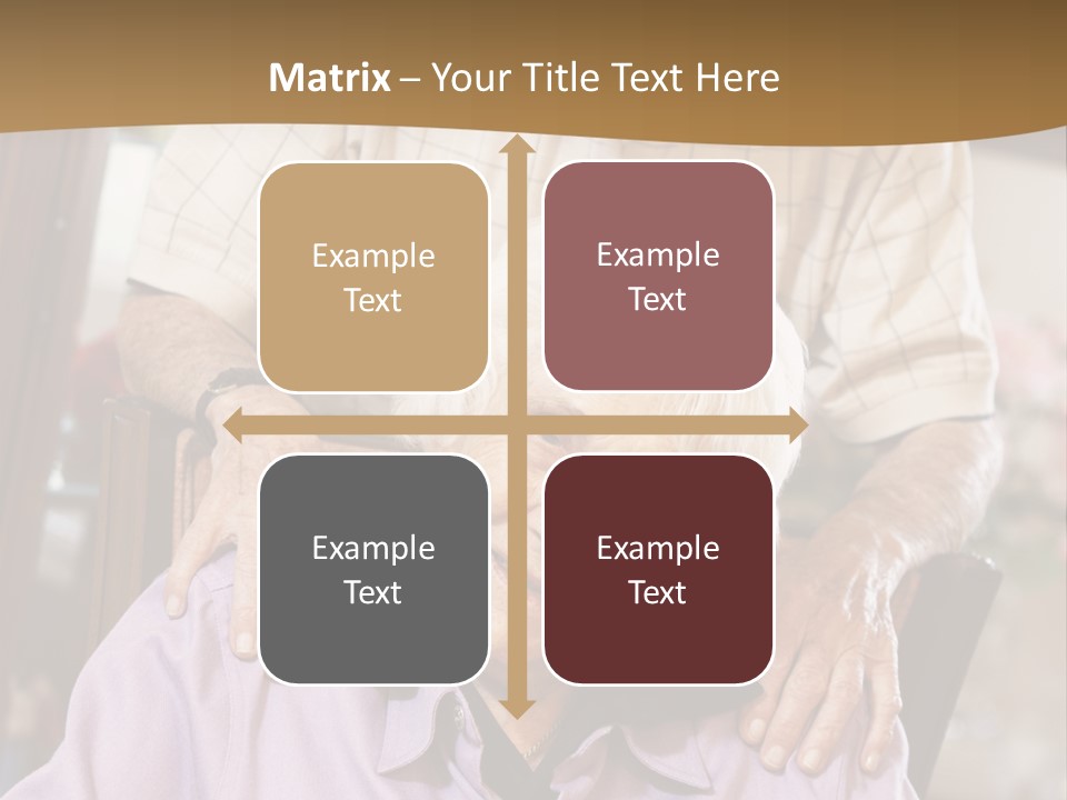 An Elderly Man Sitting In A Wheel Chair Next To A Woman PowerPoint Template