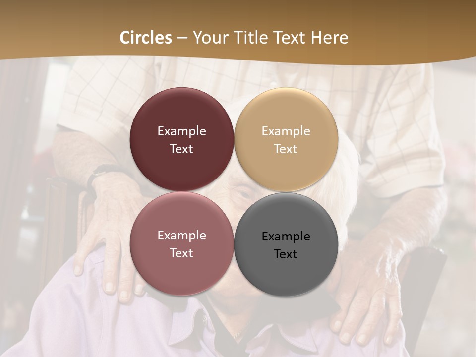 An Elderly Man Sitting In A Wheel Chair Next To A Woman PowerPoint Template