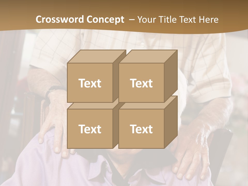 An Elderly Man Sitting In A Wheel Chair Next To A Woman PowerPoint Template