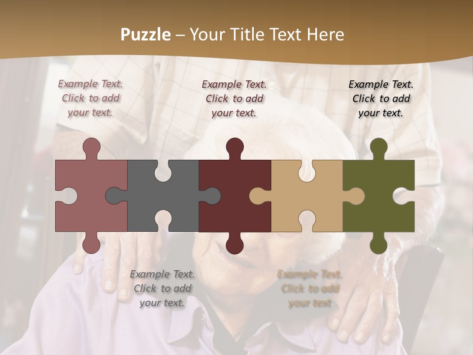 An Elderly Man Sitting In A Wheel Chair Next To A Woman PowerPoint Template