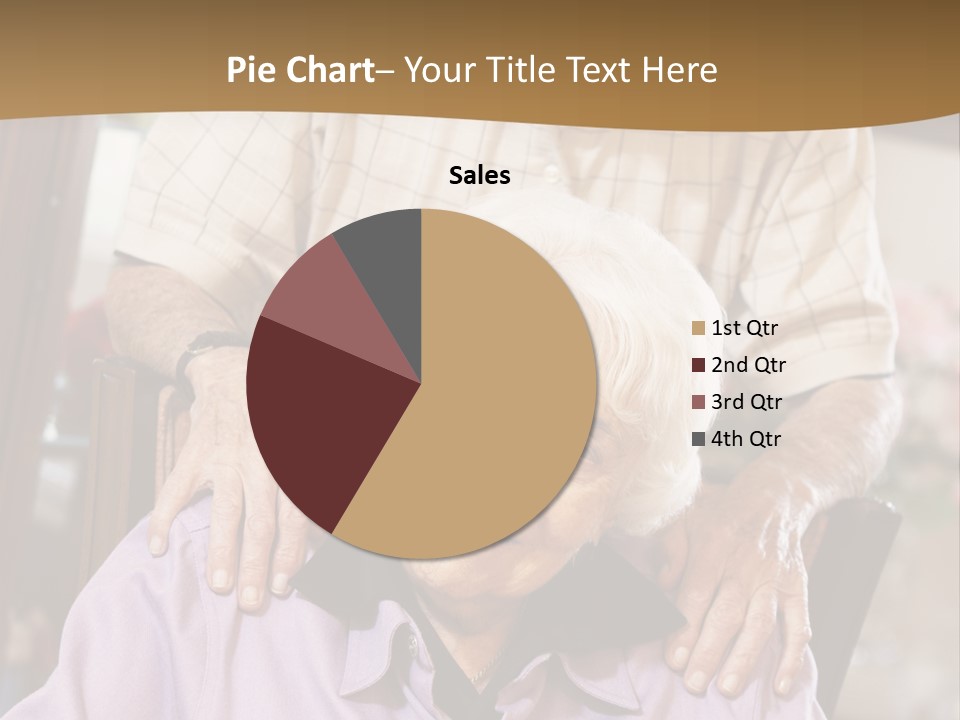 An Elderly Man Sitting In A Wheel Chair Next To A Woman PowerPoint Template