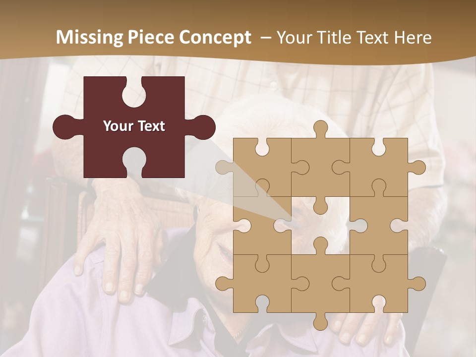 An Elderly Man Sitting In A Wheel Chair Next To A Woman PowerPoint Template