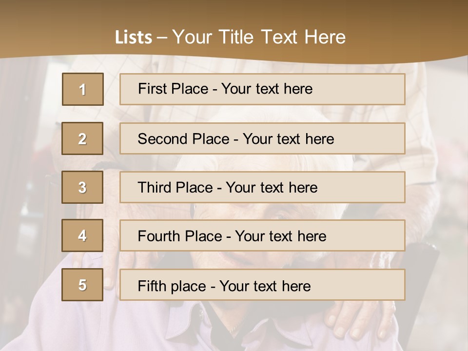 An Elderly Man Sitting In A Wheel Chair Next To A Woman PowerPoint Template