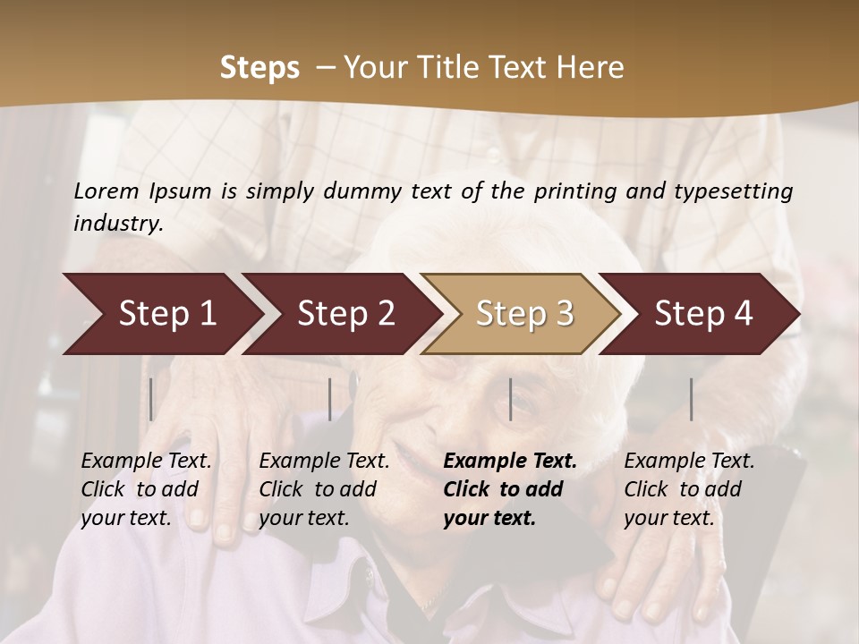 An Elderly Man Sitting In A Wheel Chair Next To A Woman PowerPoint Template