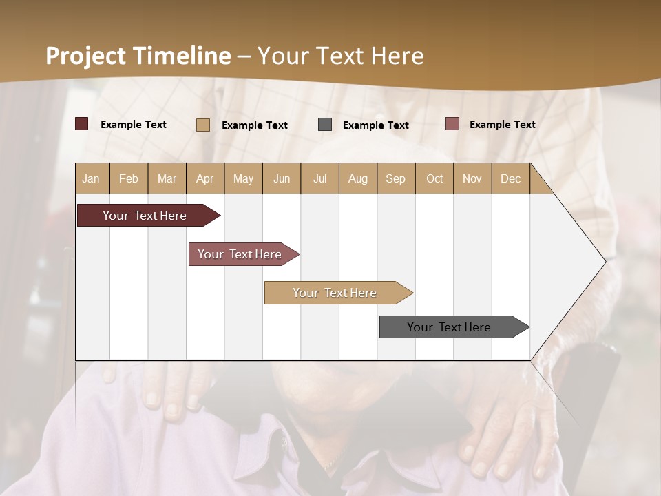 An Elderly Man Sitting In A Wheel Chair Next To A Woman PowerPoint Template