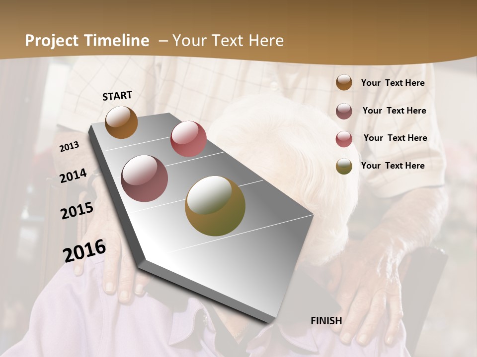 An Elderly Man Sitting In A Wheel Chair Next To A Woman PowerPoint Template