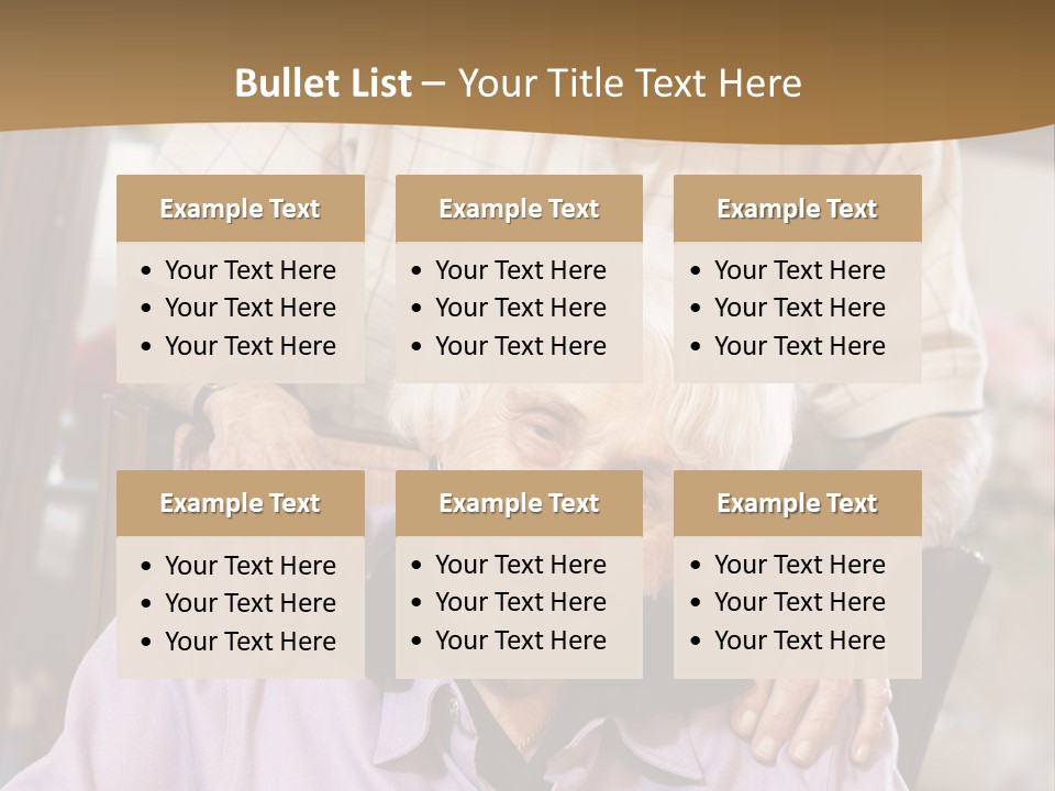 An Elderly Man Sitting In A Wheel Chair Next To A Woman PowerPoint Template