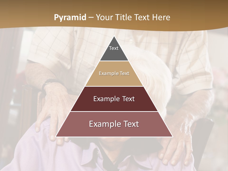 An Elderly Man Sitting In A Wheel Chair Next To A Woman PowerPoint Template