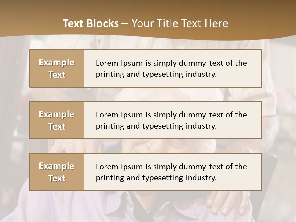 An Elderly Man Sitting In A Wheel Chair Next To A Woman PowerPoint Template