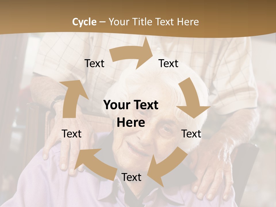 An Elderly Man Sitting In A Wheel Chair Next To A Woman PowerPoint Template