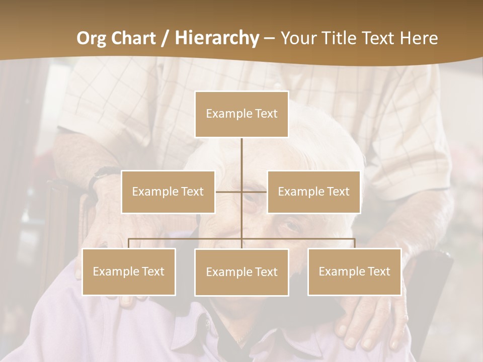 An Elderly Man Sitting In A Wheel Chair Next To A Woman PowerPoint Template