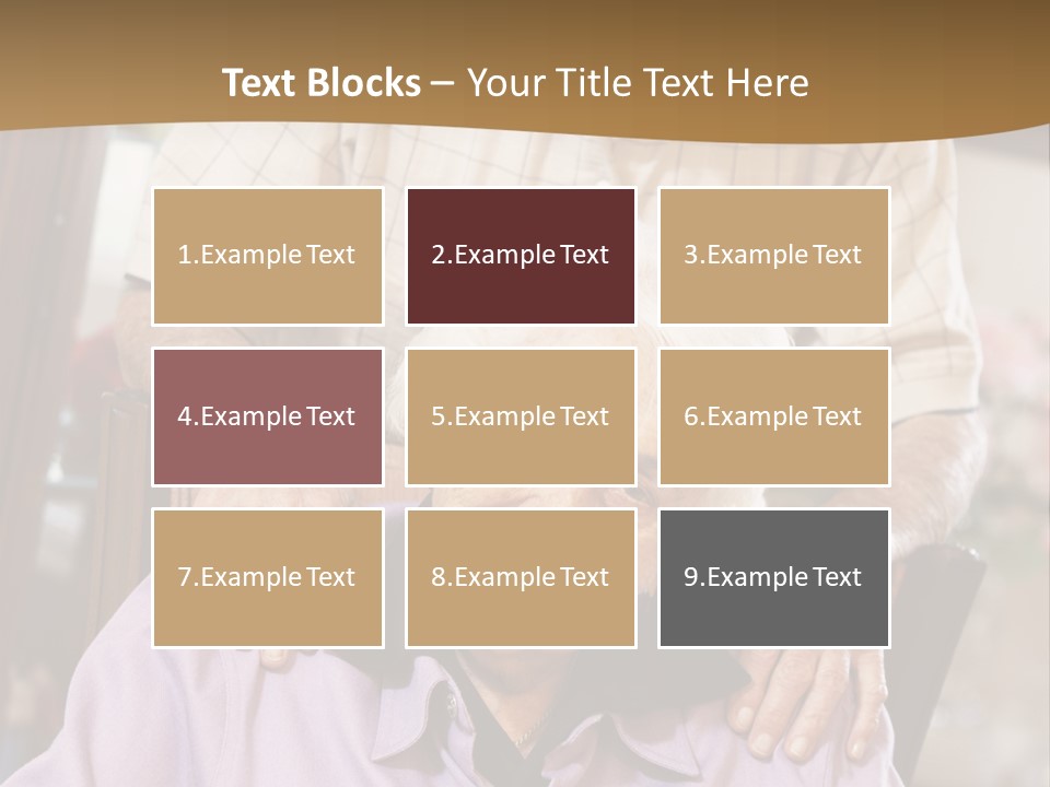 An Elderly Man Sitting In A Wheel Chair Next To A Woman PowerPoint Template