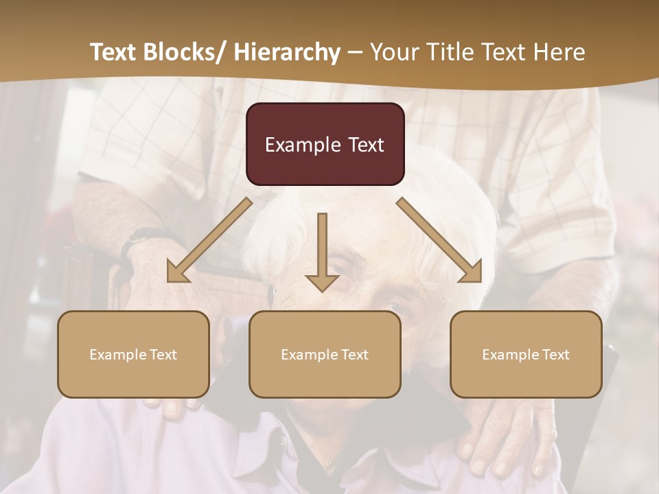 An Elderly Man Sitting In A Wheel Chair Next To A Woman PowerPoint Template