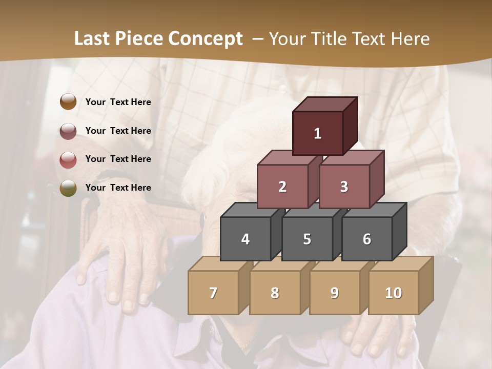 An Elderly Man Sitting In A Wheel Chair Next To A Woman PowerPoint Template