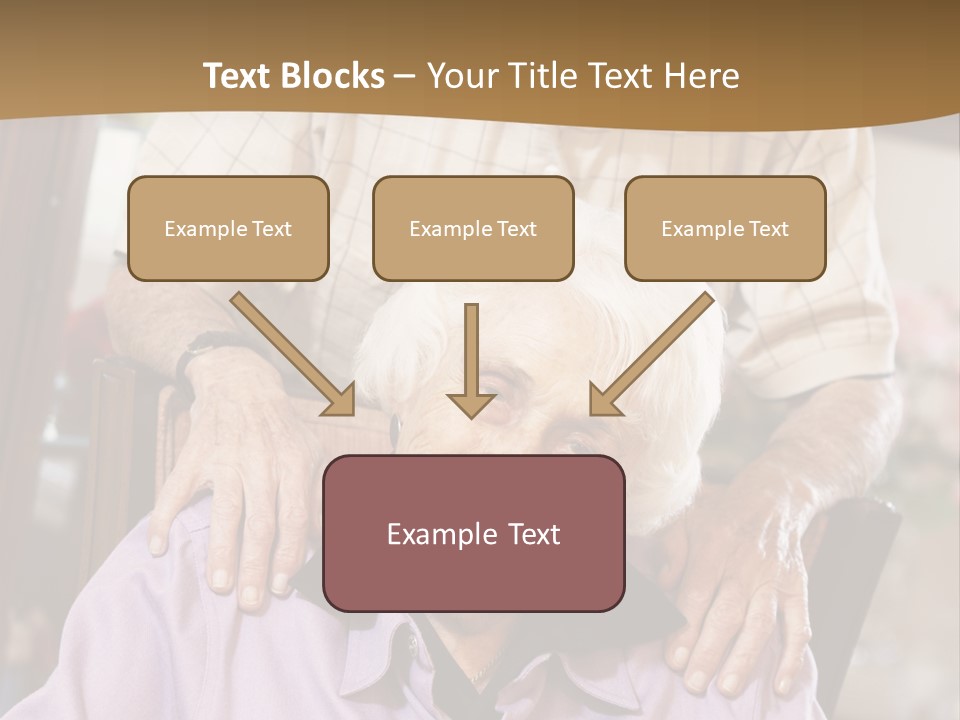 An Elderly Man Sitting In A Wheel Chair Next To A Woman PowerPoint Template