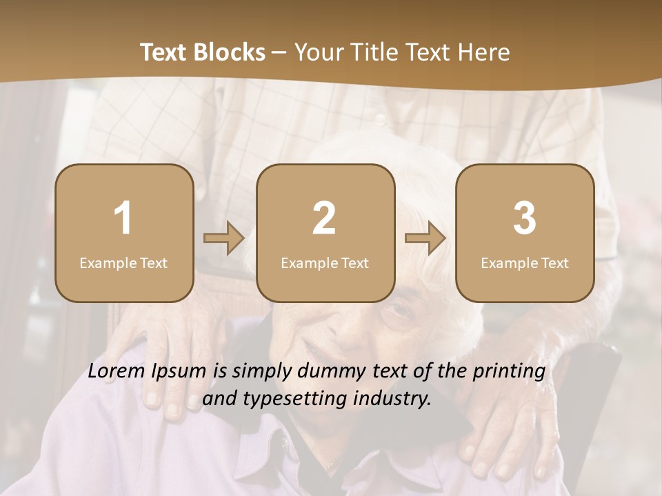 An Elderly Man Sitting In A Wheel Chair Next To A Woman PowerPoint Template
