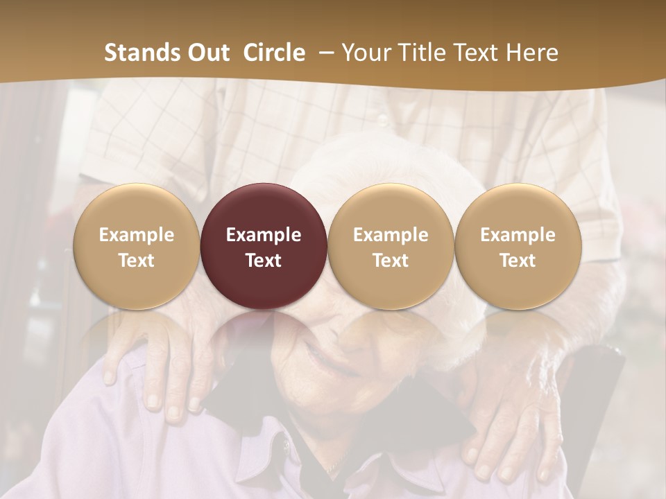 An Elderly Man Sitting In A Wheel Chair Next To A Woman PowerPoint Template