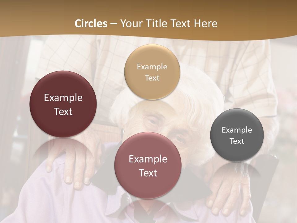 An Elderly Man Sitting In A Wheel Chair Next To A Woman PowerPoint Template