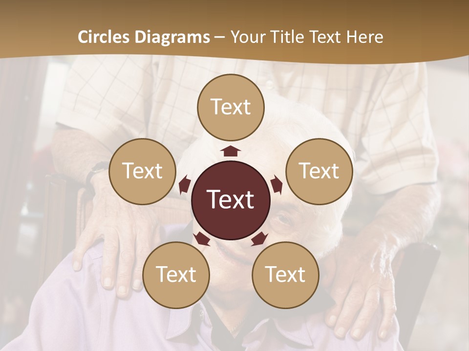 An Elderly Man Sitting In A Wheel Chair Next To A Woman PowerPoint Template