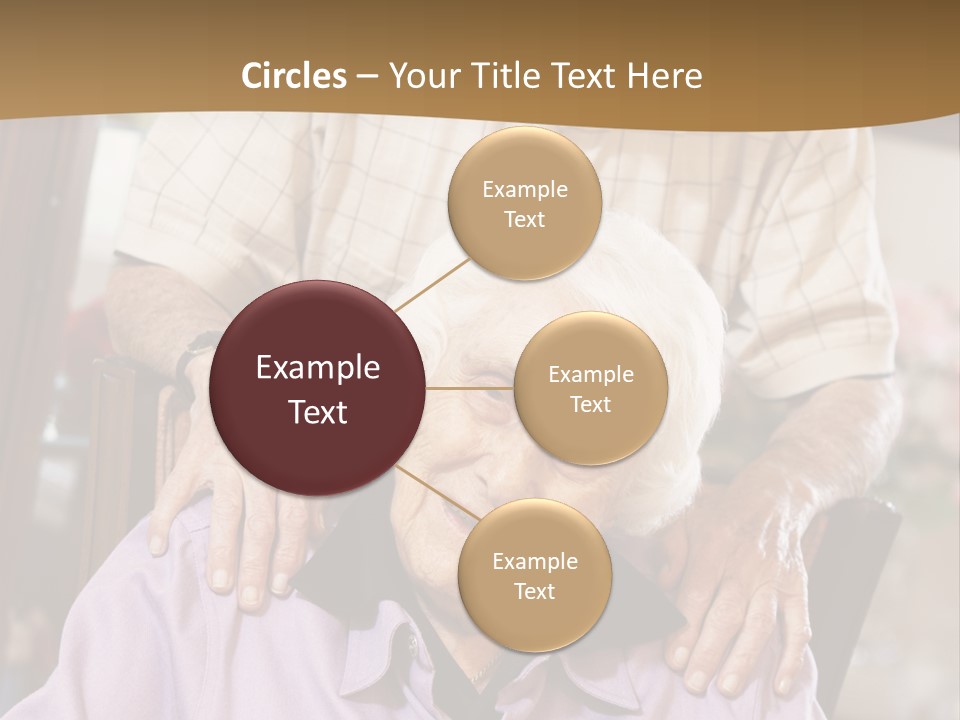 An Elderly Man Sitting In A Wheel Chair Next To A Woman PowerPoint Template