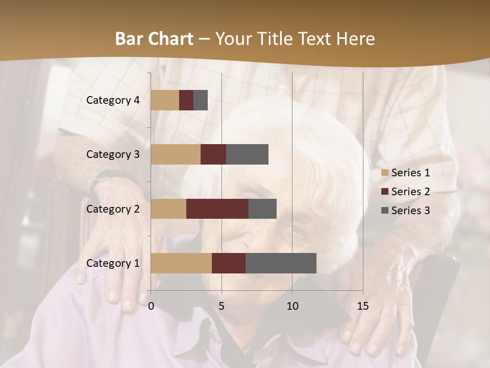 An Elderly Man Sitting In A Wheel Chair Next To A Woman PowerPoint Template
