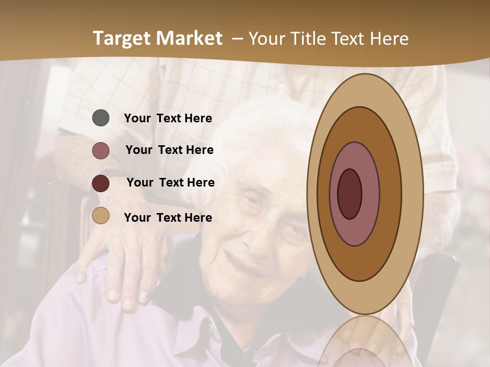 An Elderly Man Sitting In A Wheel Chair Next To A Woman PowerPoint Template