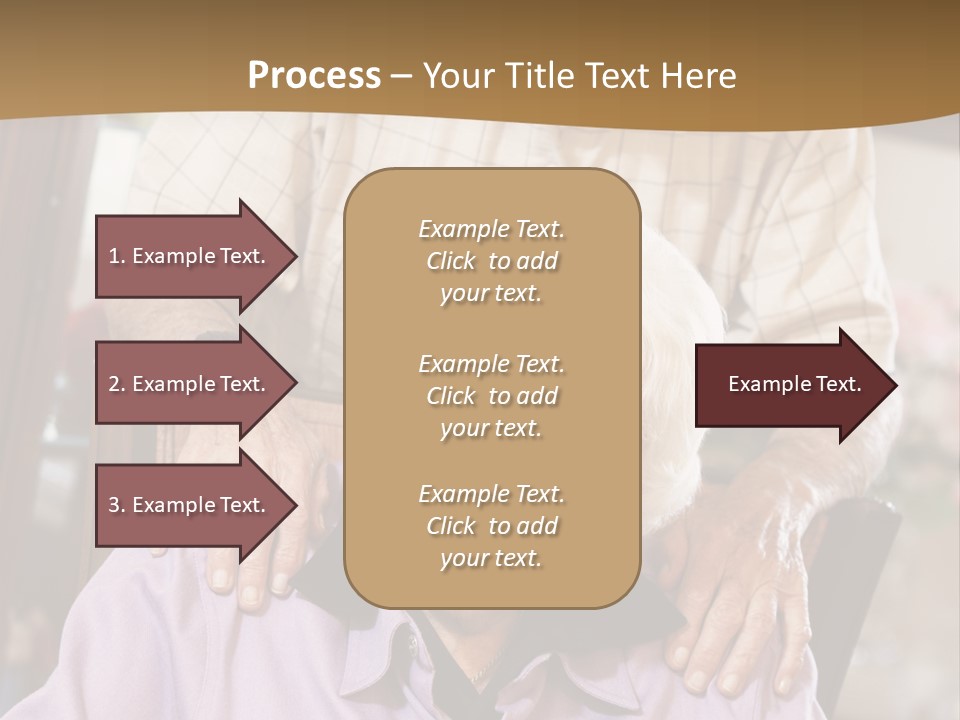 An Elderly Man Sitting In A Wheel Chair Next To A Woman PowerPoint Template