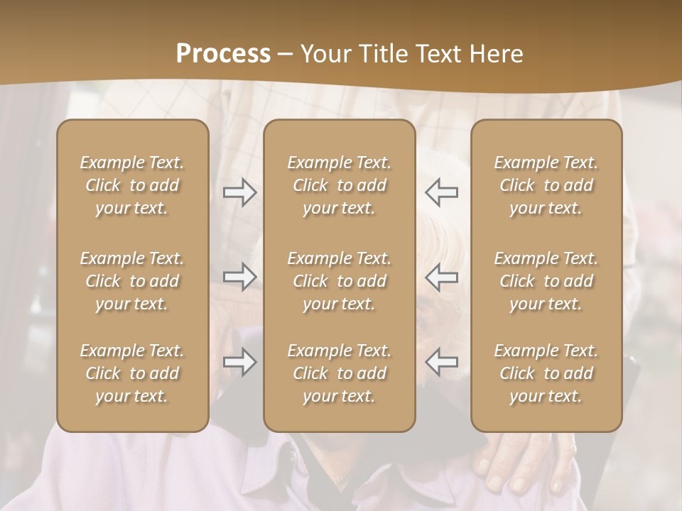 An Elderly Man Sitting In A Wheel Chair Next To A Woman PowerPoint Template
