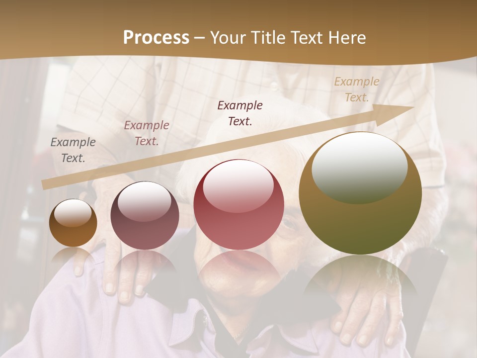 An Elderly Man Sitting In A Wheel Chair Next To A Woman PowerPoint Template