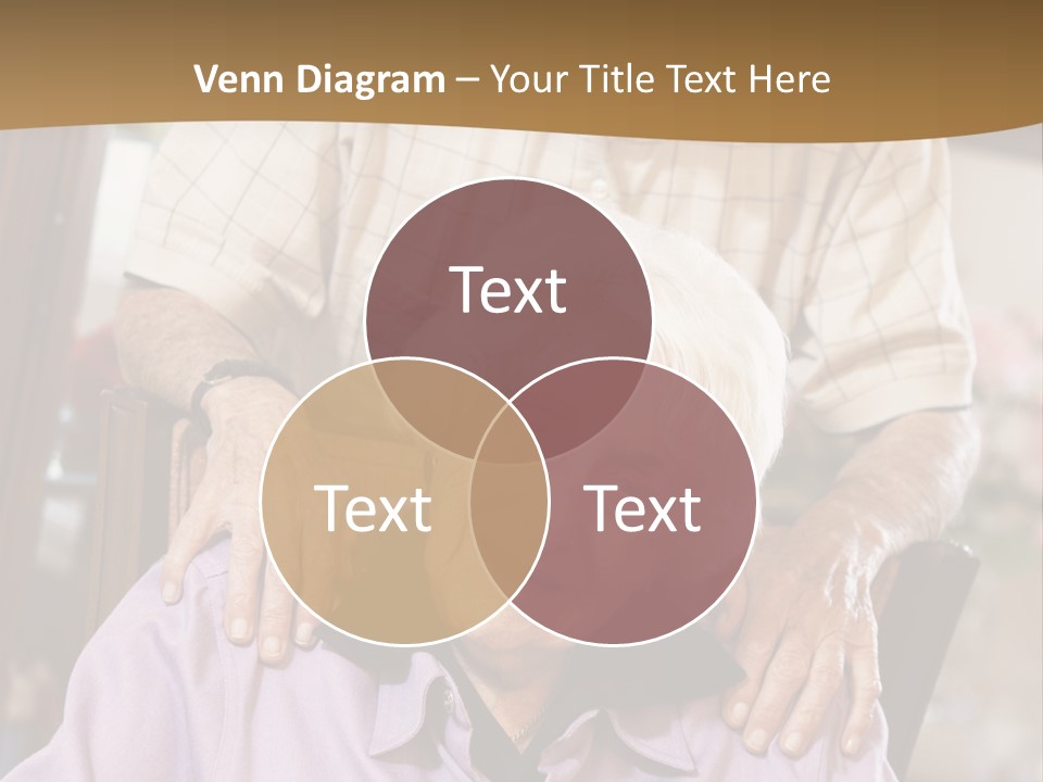 An Elderly Man Sitting In A Wheel Chair Next To A Woman PowerPoint Template
