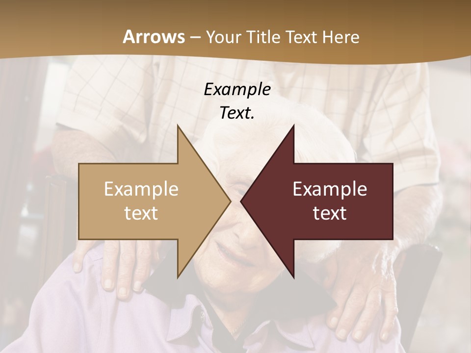 An Elderly Man Sitting In A Wheel Chair Next To A Woman PowerPoint Template