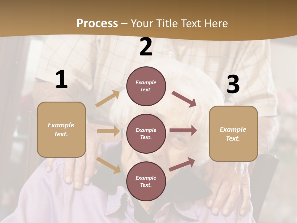 An Elderly Man Sitting In A Wheel Chair Next To A Woman PowerPoint Template