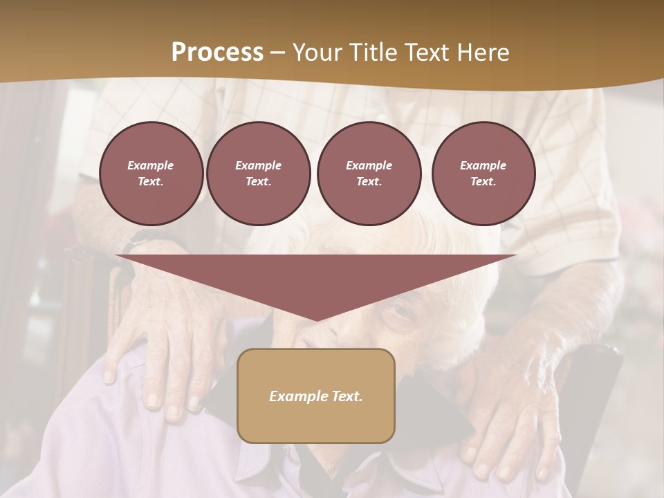 An Elderly Man Sitting In A Wheel Chair Next To A Woman PowerPoint Template